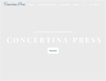 Tablet Screenshot of concertinapress.com